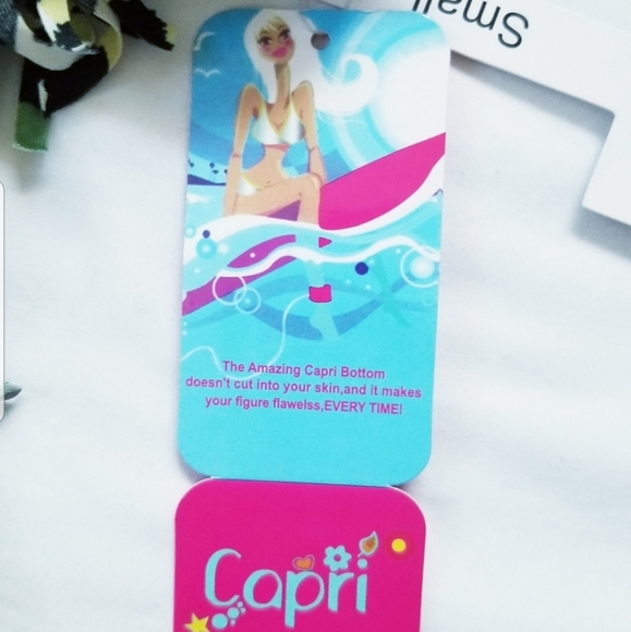 NWT Capri Swimwear Animal Print Fringe Cut Out Open Back One Piece Swims… - Picture 7 of 12